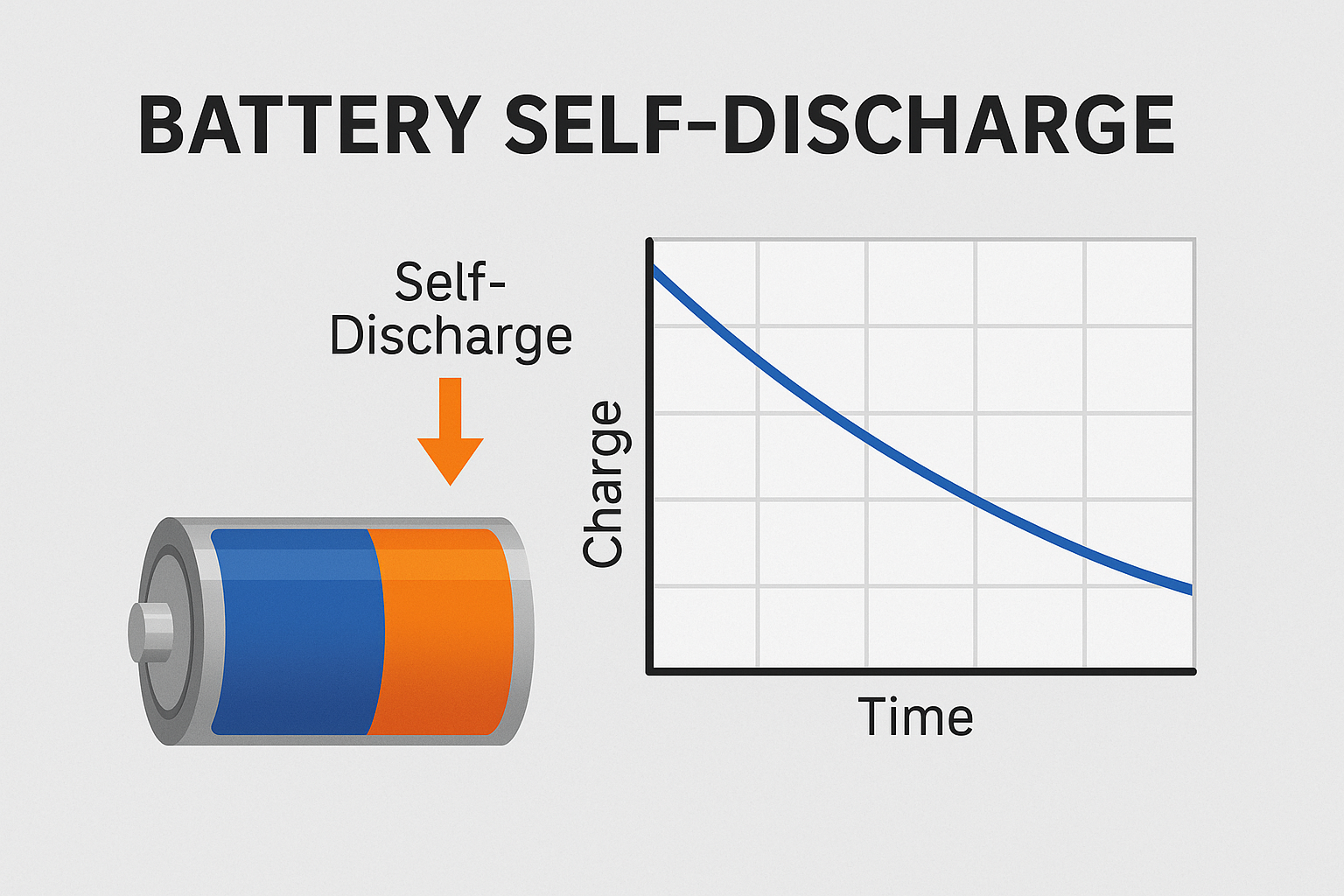 Comparison of self-discharge rates among lithium-ion, nickel-metal hydride, and nickel-cadmium