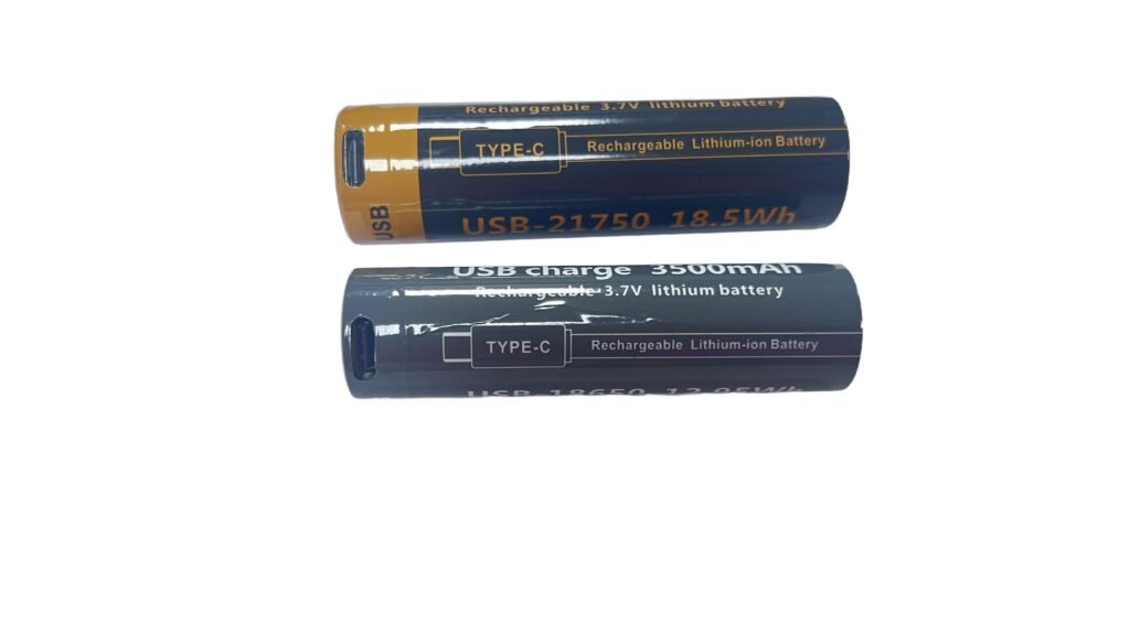 USB rechargeable AA battery used in decorative LED lighting devices