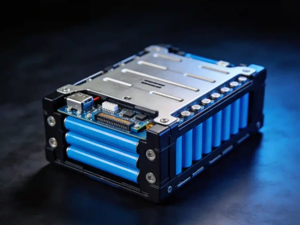 Custom battery pack assembly used in compact electronic devices, showing lithium cell structure and OEM integration design for stable performance.