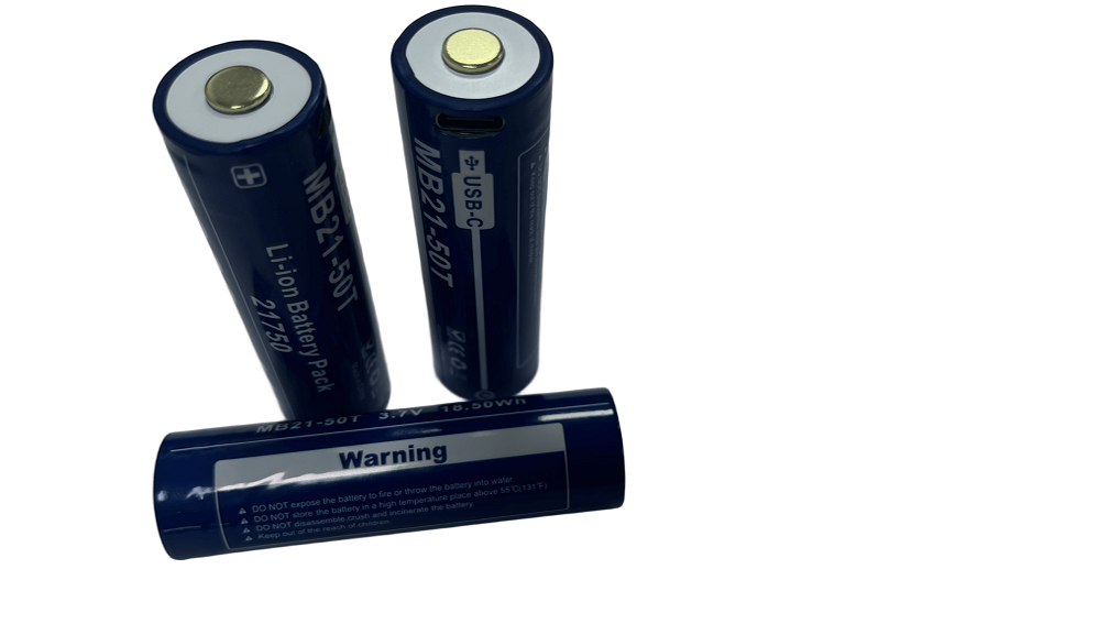 21700 battery ICR and INR cells with teal wraps and capacity gradings on white background showing standard drain vs high drain comparison for OEM wholesale procurement
