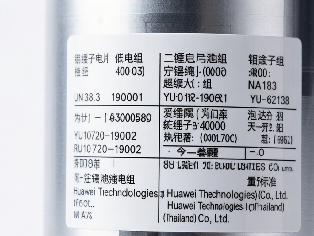 UN38.3 and IEC 62133 certification labels on 18650 cells