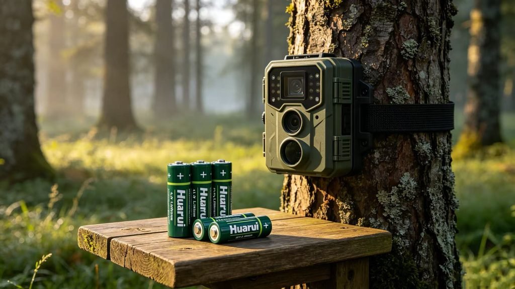 trail camera battery comparison, AA alkaline, lithium and rechargeable cells for wildlife monitoring