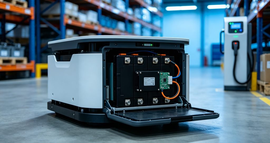 Robotics Custom Battery Pack Solutions: Engineering Power for Modern Robots 1 robotics custom battery pack solutions — robotic battery pack assembly with BMS and connector